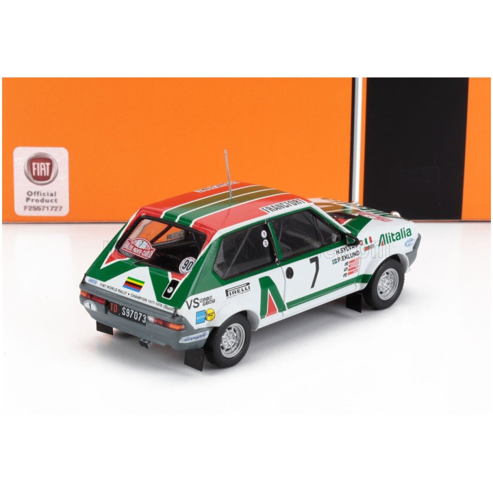 IXO MODELS FIAT RITMO 75 ABARTH ALITALIA (night version) N 7 RALLY MONTECARLO 1979 PER EKLUND - HANS SYLVAN - WHITE GREEN RED