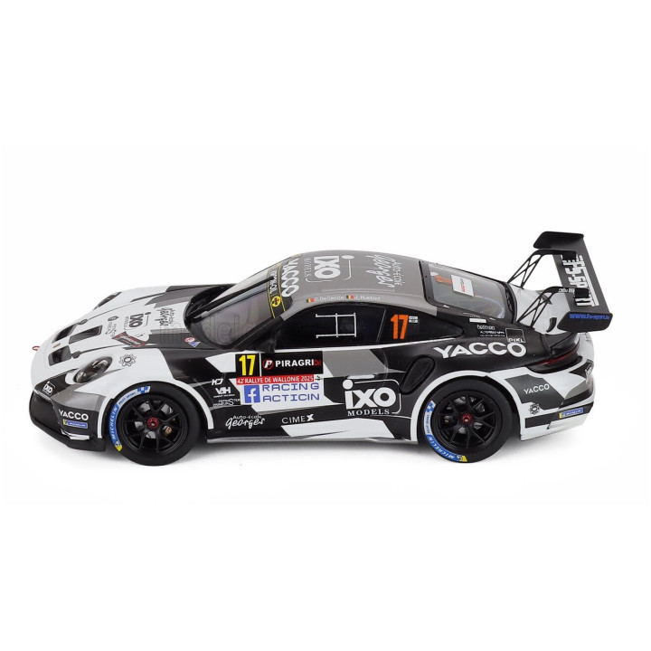 IXO MODELS PORSCHE 911 992 RALLY GT TEAM ECURIE ESBAYE N 17 RALLY DE WALLONIE 2025 CEDRIC DE CECCO - JEROME HUMBLET - WHITE