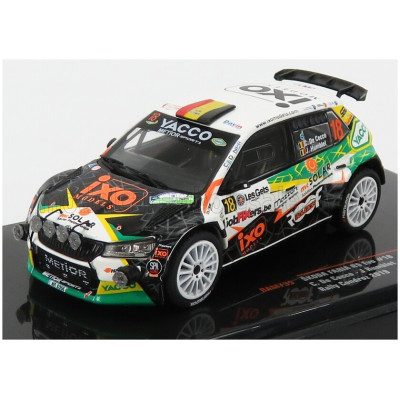 IXO MODELS ŠKODA FABIA R5 EVO TEAM METIOR SPORT N 18 RALLY CONDROZ 2019 C.DE CECCO - J.HUMBLET - WHITE BLACK GREEN 1/43