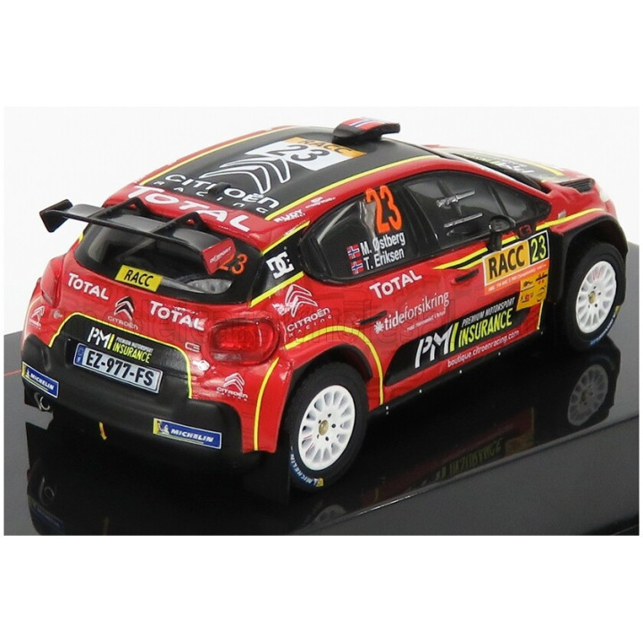 IXO MODELS CITROEN C3 R5 N 23 RALLY CATALUNYA 2019 M.OSTERBERG - T.ERIKSEN - RED YELLOW BLACK 1/43