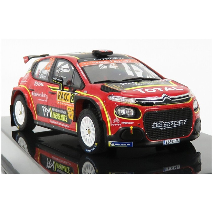 IXO MODELS CITROEN C3 R5 N 23 RALLY CATALUNYA 2019 M.OSTERBERG - T.ERIKSEN - RED YELLOW BLACK 1/43