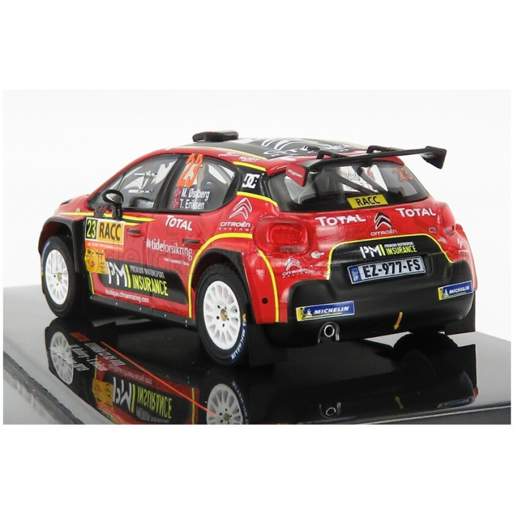 IXO MODELS CITROEN C3 R5 N 23 RALLY CATALUNYA 2019 M.OSTERBERG - T.ERIKSEN - RED YELLOW BLACK 1/43