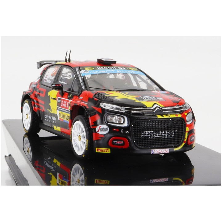 IXO MODELS CITROEN C3 RALLY2 N 24 RALLY YPRES 2022 S.LEFEBVRE - A.MALFOY - RED BLACK YELLOW 1/43