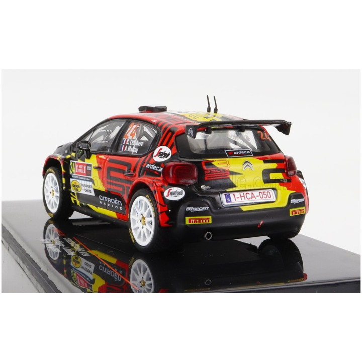 IXO MODELS CITROEN C3 RALLY2 N 24 RALLY YPRES 2022 S.LEFEBVRE - A.MALFOY - RED BLACK YELLOW 1/43