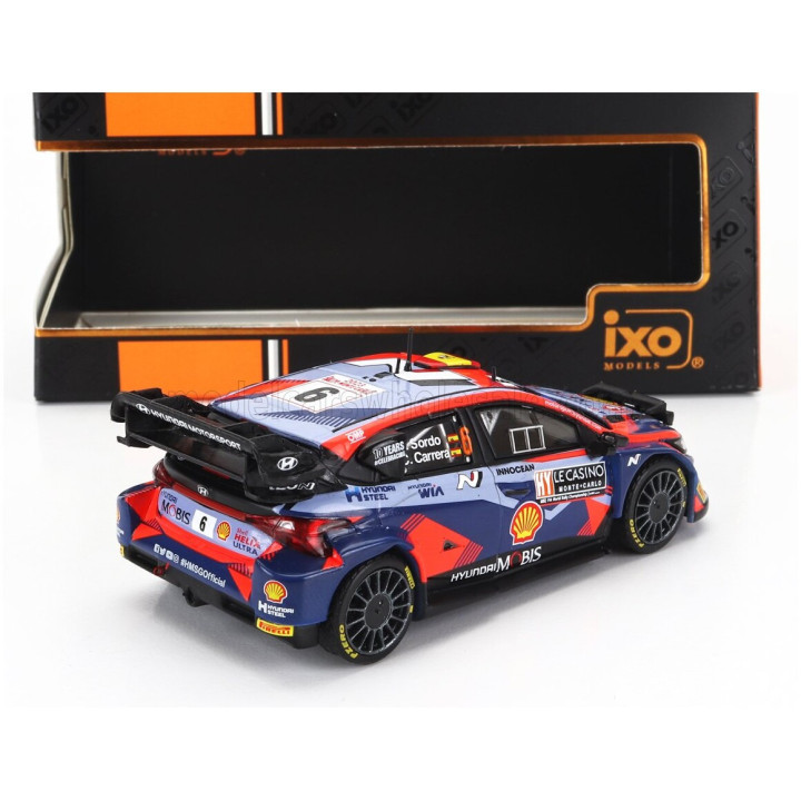 IXO MODELS HYUNDAI i20 N RALLY1 TEAM SHELL MOBIS WRT (night version) N 6 7th RALLY MONTECARLO 2023 DANI SORDO - CANDIDO CARRERA