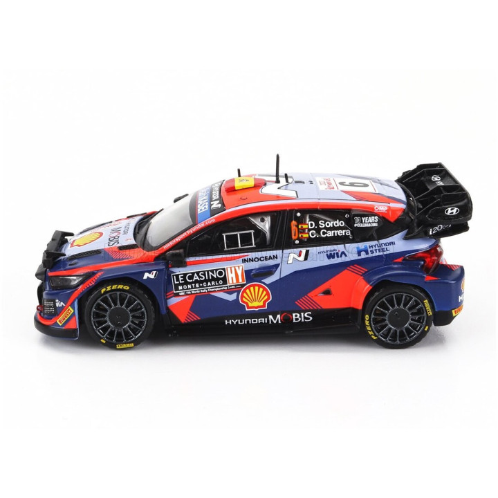 IXO MODELS HYUNDAI i20 N RALLY1 TEAM SHELL MOBIS WRT (night version) N 6 7th RALLY MONTECARLO 2023 DANI SORDO - CANDIDO CARRERA