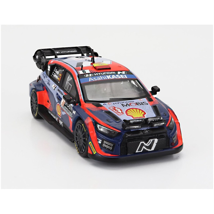 IXO MODELS HYUNDAI i20 N RALLY1 TEAM SHELL MOBIS WRT (night version) N 6 7th RALLY MONTECARLO 2023 DANI SORDO - CANDIDO CARRERA