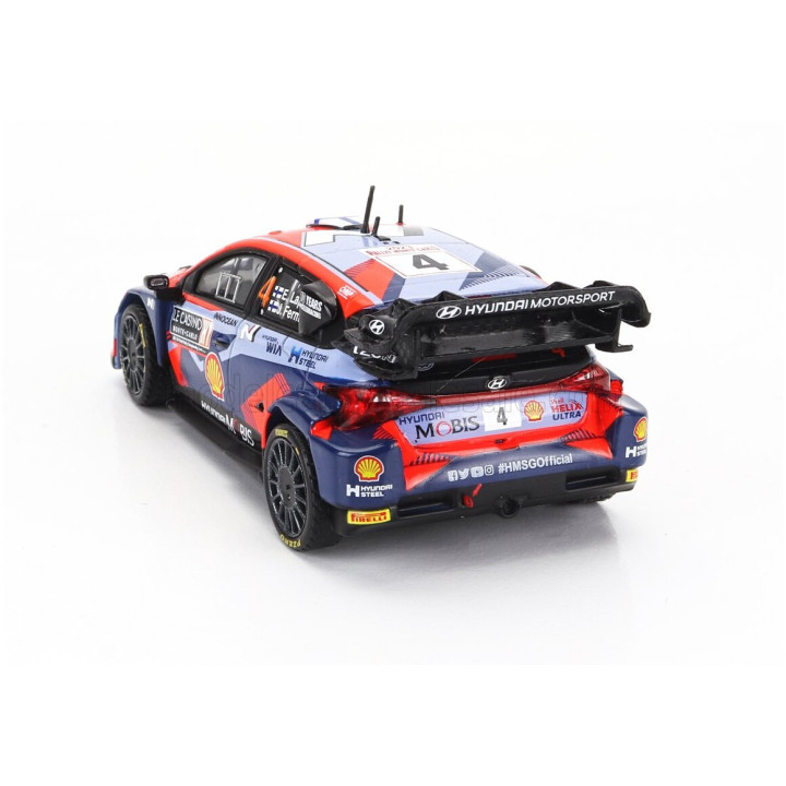 IXO MODELS HYUNDAI i20 N RALLY1 TEAM SHELL MOBIS WRT N 4 8th RALLY MONTECARLO 2023 LAPPI ESAPEKKA - JANNE FERM - 2 TONE BLUE