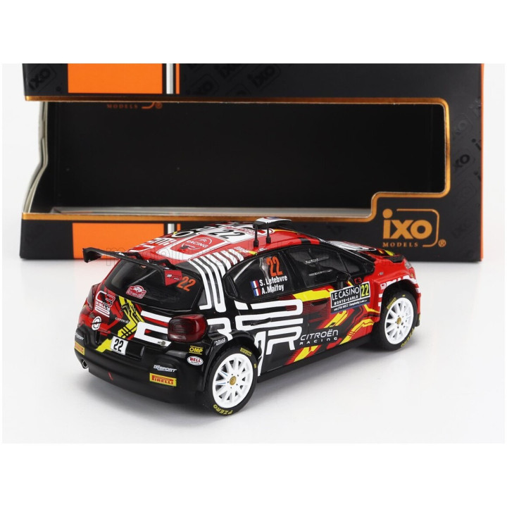 IXO MODELS CITROEN C3 RALLY2 N 22 RALLY MONTECARLO 2023 S.LEFEBVRE - A.MALFOY - RED BLACK WHITE 1/43