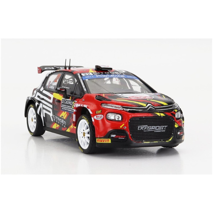 IXO MODELS CITROEN C3 RALLY2 N 22 RALLY MONTECARLO 2023 S.LEFEBVRE - A.MALFOY - RED BLACK WHITE 1/43