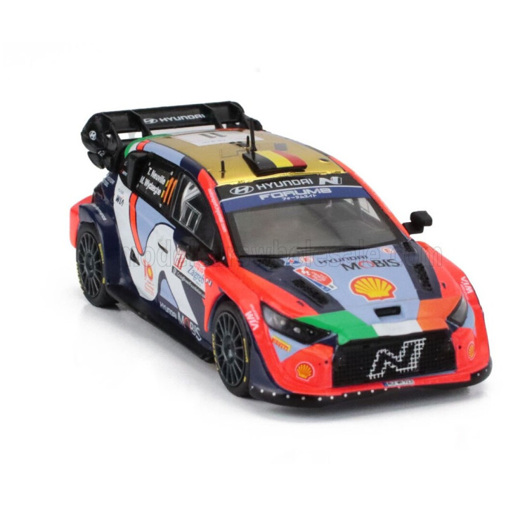 IXO MODELS HYUNDAI i20 N RALLY1 TEAM SHELL MOBIS WRT N 11 3rd RALLY CROATIA 2024 THIERRY NEUVILLE - MARTIJN WYDAEGHE - VARIOUS