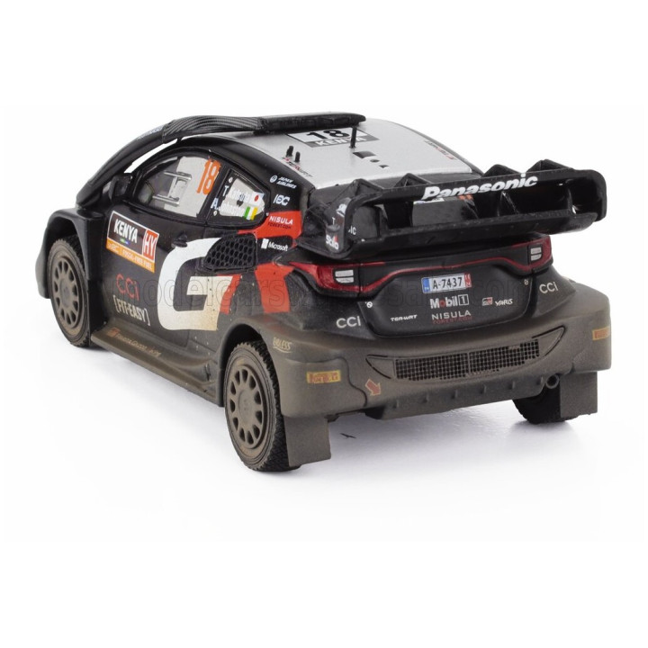 IXO MODELS TOYOTA YARIS GR RALLY1 TEAM TOYOTA GAZOO RACING WRT N 18 (with snorkel) 2nd RALLY SAFARI KENYA 2024 TAKAMOTO KATSUTA
