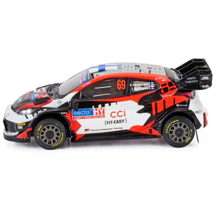 IXO MODELS TOYOTA YARIS GR RALLY1 TEAM TOYOTA GAZOO RACING WRT N 69 RALLY FINLAND 2024 KALLE ROVANPERA - JONNE HALTTUNEN