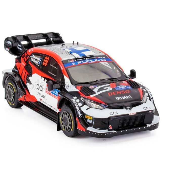 IXO MODELS TOYOTA YARIS GR RALLY1 TEAM TOYOTA GAZOO RACING WRT N 69 RALLY FINLAND 2024 KALLE ROVANPERA - JONNE HALTTUNEN