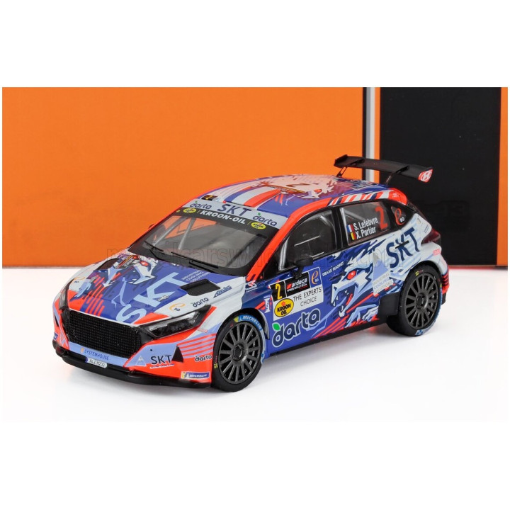 IXO MODELS HYUNDAI i20 N RALLY2 TEAM BMA N 2 WINNER RALLY YPRES 2024 STEPHANE LEFEBVRE - XAVIER PORTER - BLUE WHITE ORANGE 1/43