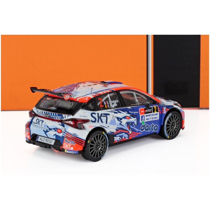 IXO MODELS HYUNDAI i20 N RALLY2 TEAM BMA N 2 WINNER RALLY YPRES 2024 STEPHANE LEFEBVRE - XAVIER PORTER - BLUE WHITE ORANGE 1/43