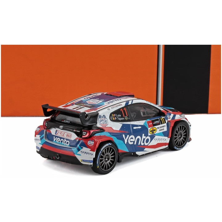 IXO MODELS TOYOTA GR YARIS RALLY2 TEAM AUTOSTAL DUINDISTEL N 11 RALLY YPRES 2024 FREDDY LOIX - PIETER TSJOEN - BLUE WHITE RED