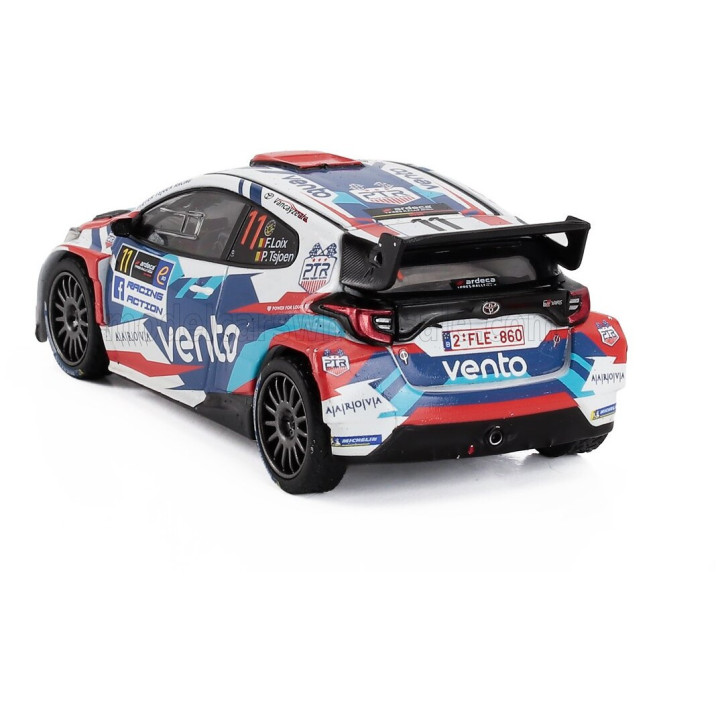 IXO MODELS TOYOTA GR YARIS RALLY2 TEAM AUTOSTAL DUINDISTEL N 11 RALLY YPRES 2024 FREDDY LOIX - PIETER TSJOEN - BLUE WHITE RED
