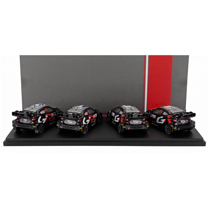 IXO MODELS TOYOTA SET 4X FIA CHAMPIONS 2024 YARIS GR HYBRID TEAM TOYOTA GAZOO RACING WRT N 17 2nd + N 18 4th + N 33 WINNER