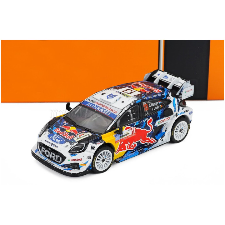 IXO MODELS FORD ENGLAND PUMA RALLY1 TEAM M-SPORT WRT N 13 RALLY JAPAN 2024 GREGOIRE MUNSTER - LOUIS LOUKA - WHITE BLUE YELLOW