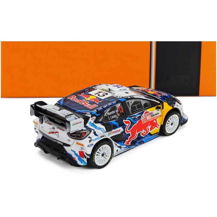 IXO MODELS FORD ENGLAND PUMA RALLY1 TEAM M-SPORT WRT N 13 RALLY JAPAN 2024 GREGOIRE MUNSTER - LOUIS LOUKA - WHITE BLUE YELLOW