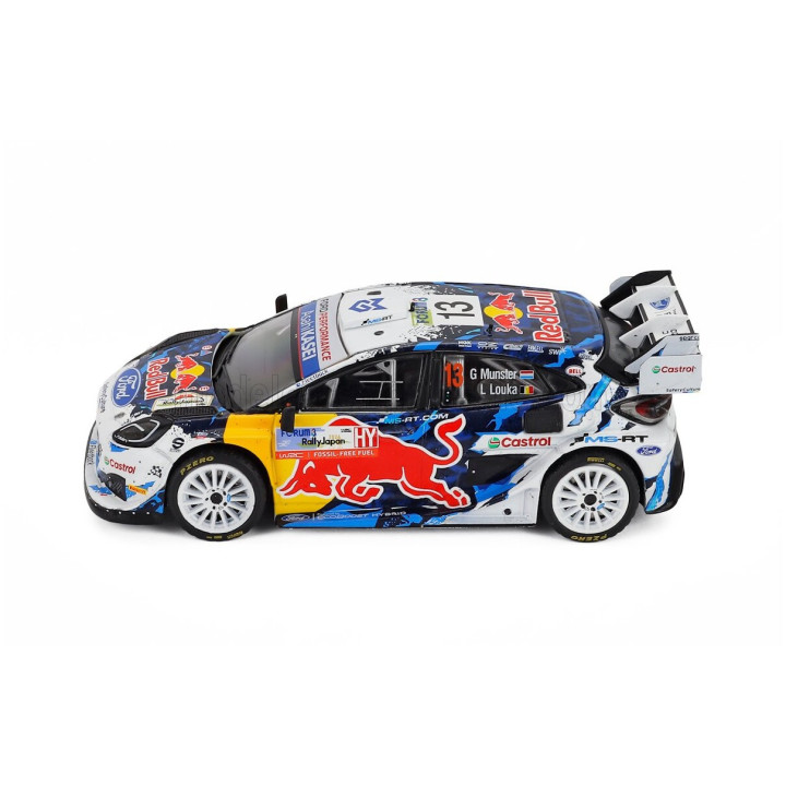 IXO MODELS FORD ENGLAND PUMA RALLY1 TEAM M-SPORT WRT N 13 RALLY JAPAN 2024 GREGOIRE MUNSTER - LOUIS LOUKA - WHITE BLUE YELLOW