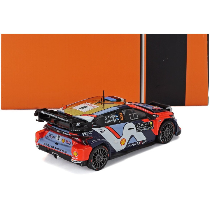 IXO MODELS HYUNDAI i20 N RALLY1 TEAM SHELL MOBIS WRT N 8 5th RALLY MONTECARLO 2025 OTT TANAK - MARTIN JARVEOJA - 2 TONE BLUE