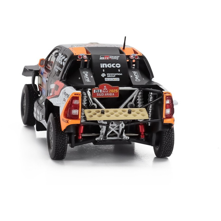 IXO MODELS TOYOTA HILUX GR DKR EVO T1+ TEAM GAZOO RACING N 211 RALLY DAKAR 2025 HENK LATEGAN - BRETT CUMMINGS - BLACK 1/43