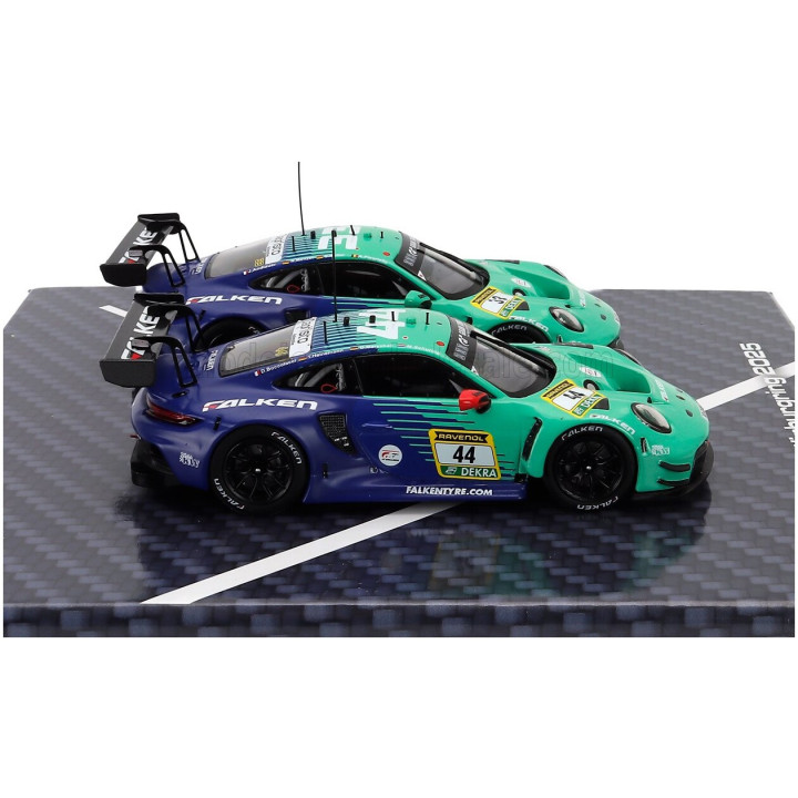 IXO MODELS PORSCHE SET 2X 911 992 GT3 R TEAM FALKEN MOTORSPORTS 24h NURBURGRING 2025 N 44 DORIAN BOCCOLACCI - TIM HEINEMANN