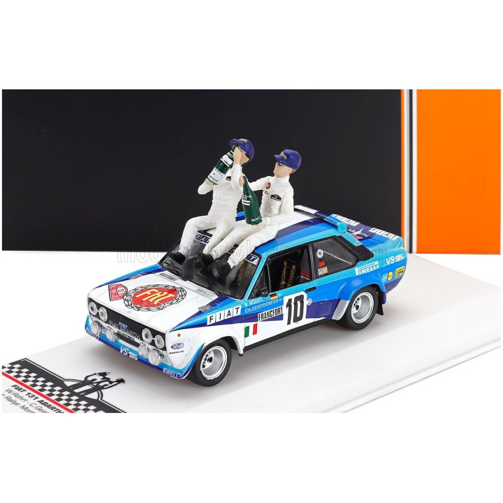 IXO MODELS FIAT 131 ABARTH TEAM FIAT ITALIA (night version) N 10 WINNER RALLY MONTECARLO 1980 WITH FIGURE WALTER ROHRL