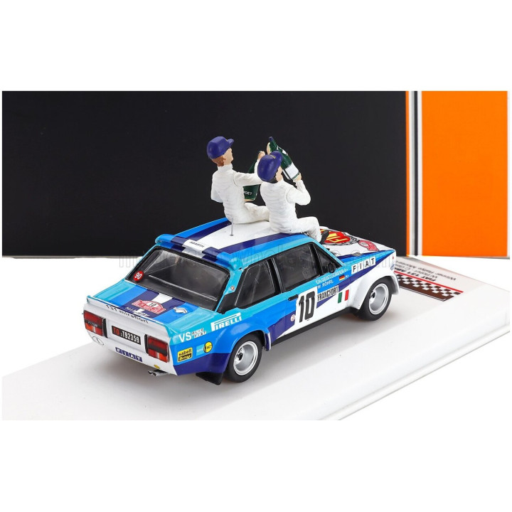 IXO MODELS FIAT 131 ABARTH TEAM FIAT ITALIA (night version) N 10 WINNER RALLY MONTECARLO 1980 WITH FIGURE WALTER ROHRL