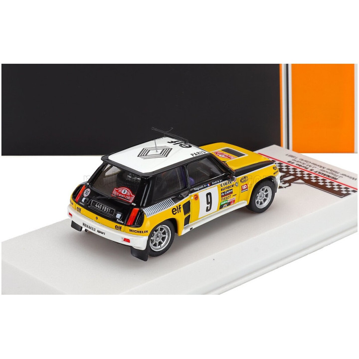 IXO MODELS RENAULT R5 TURBO TEAM ELF (night version) N 9 WINNER RALLY MONTECARLO 1981 WITH FIGURE JEAN RAGNOTTI - JEAN MARC