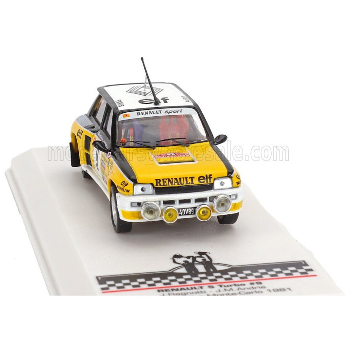 IXO MODELS RENAULT R5 TURBO TEAM ELF (night version) N 9 WINNER RALLY MONTECARLO 1981 WITH FIGURE JEAN RAGNOTTI - JEAN MARC