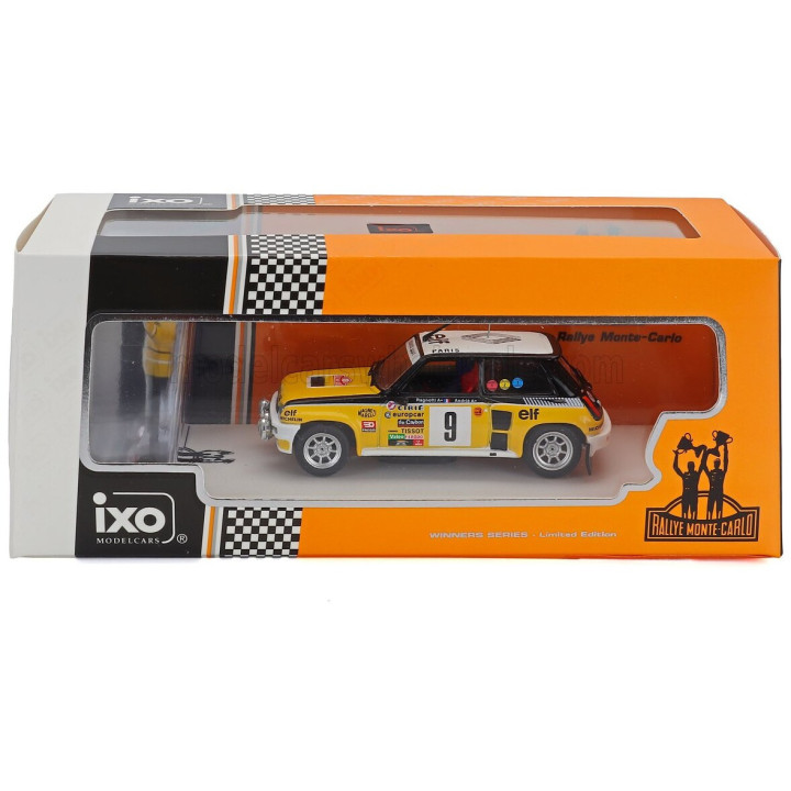 IXO MODELS RENAULT R5 TURBO TEAM ELF (night version) N 9 WINNER RALLY MONTECARLO 1981 WITH FIGURE JEAN RAGNOTTI - JEAN MARC