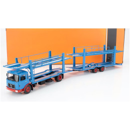 IXO MODELS MAN 19.320 TRUCK CAR TRANSPORTER 1970 - BLUE RED 1/43
