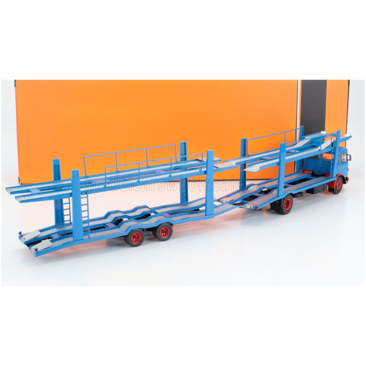 IXO MODELS MAN 19.320 TRUCK CAR TRANSPORTER 1970 - BLUE RED 1/43