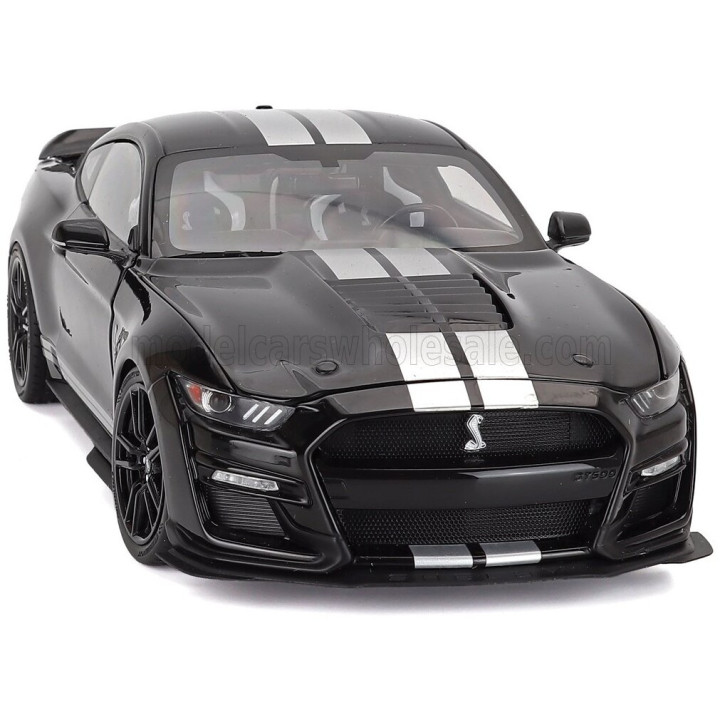 IXO MODELS FORD USA MUSTANG SHELBY GT500 COUPE 2022 - BLACK WHITE 1/18