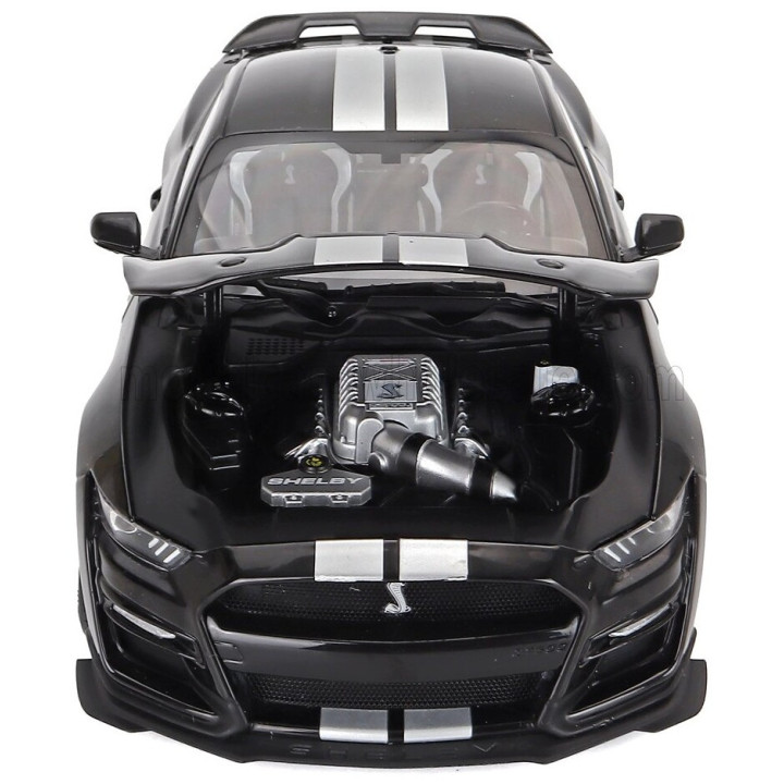 IXO MODELS FORD USA MUSTANG SHELBY GT500 COUPE 2022 - BLACK WHITE 1/18