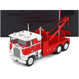 IXO MODELS FREIGHTLINER FLA WRECKER TRACTOR TRUCK 3-ASSI 1987 - CARRO ATTREZZI - WRECKER ROAD SERVICE - RED WHITE 1/43