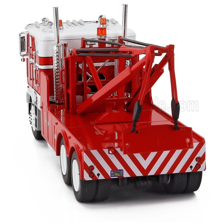 IXO MODELS FREIGHTLINER FLA WRECKER TRACTOR TRUCK 3-ASSI 1987 - CARRO ATTREZZI - WRECKER ROAD SERVICE - RED WHITE 1/43