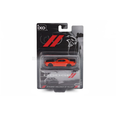 IXO MODELS DODGE CHALLENGER SRT HELLCAT COUPE 2019 - ORANGE BLACK 1/64