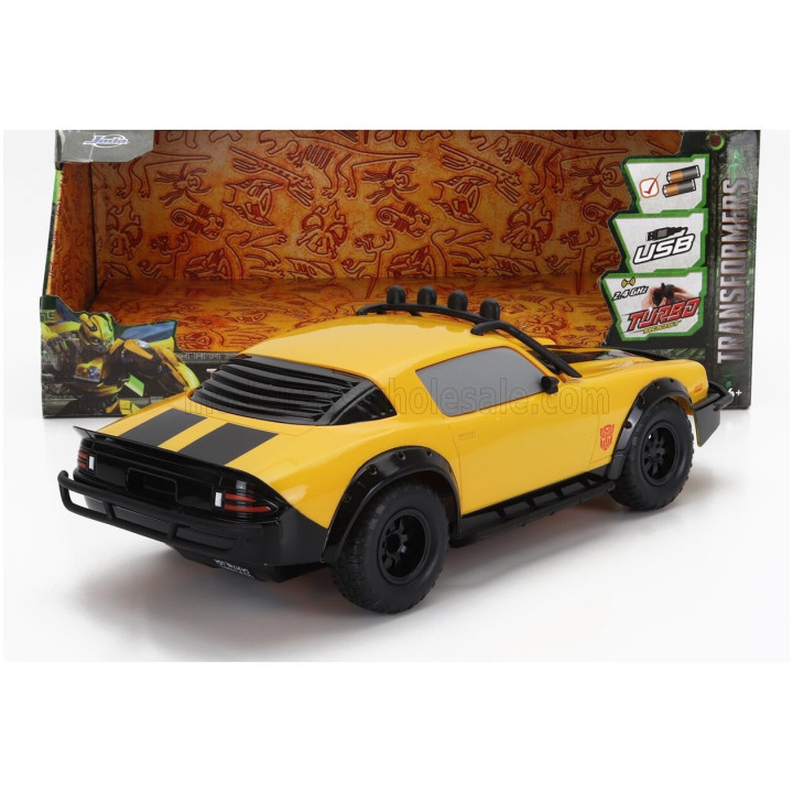 JADA CHEVROLET CAMARO COUPE 1977 - BUMBLEBEE TRANSFORMERS V L'ULTIMO CAVALIERE - YELLOW BLACK 1/16