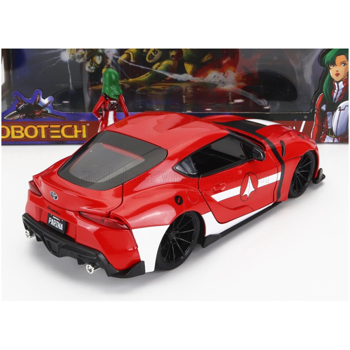 JADA TOYOTA SUPRA WITH MIRIYA STERLING FIGURE ROBOTECH 2020 - RED WHITE 1/24