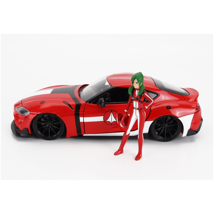 JADA TOYOTA SUPRA WITH MIRIYA STERLING FIGURE ROBOTECH 2020 - RED WHITE 1/24