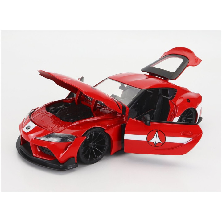 JADA TOYOTA SUPRA WITH MIRIYA STERLING FIGURE ROBOTECH 2020 - RED WHITE 1/24