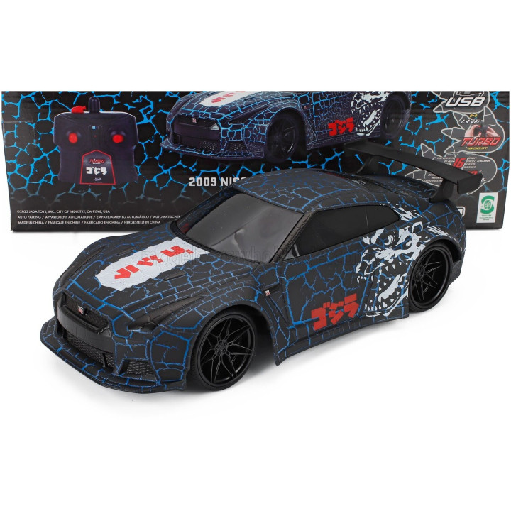 JADA NISSAN GT-R R35 2009 GODZILLA LIVERY - BLACK RED 1/16