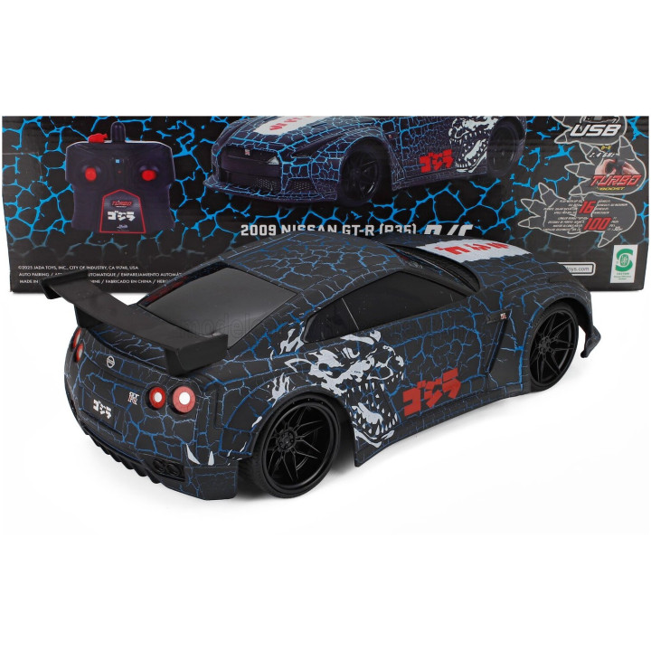 JADA NISSAN GT-R R35 2009 GODZILLA LIVERY - BLACK RED 1/16