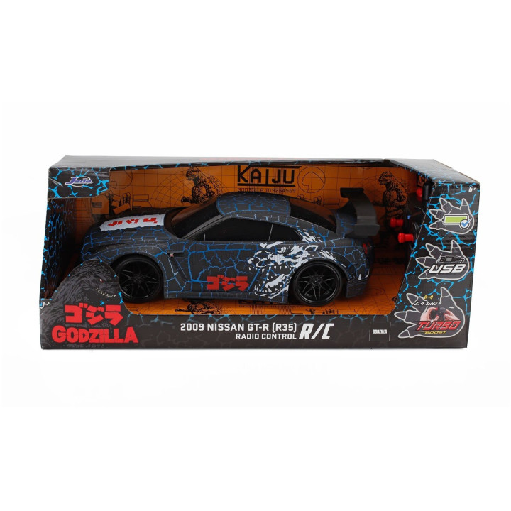 JADA NISSAN GT-R R35 2009 GODZILLA LIVERY - BLACK RED 1/16