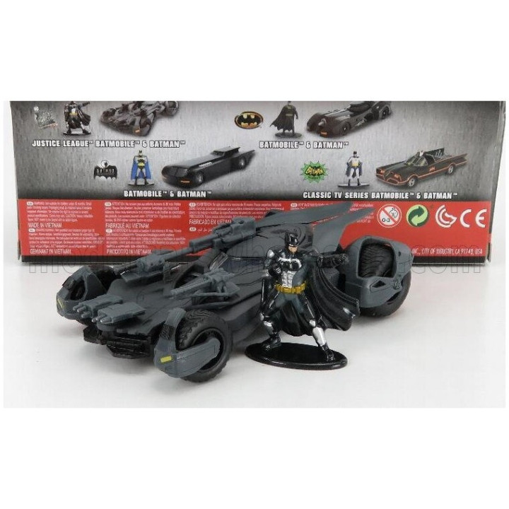 JADA BATMAN BATMOBILE JUSTICE LEAGUE MOVIE WITH FIGURE BATMAN 2017 - MATT GREY 1/32
