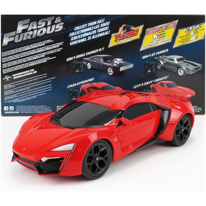 JADA LYKAN DOM'S HYPERSPORT - FAST & FURIOUS 7 2015 - RED 1/16